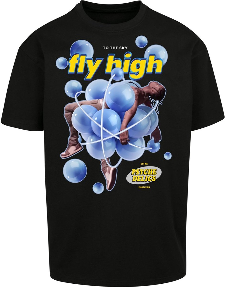 Mister Tee Psychadellic Oversize Heren T-shirt M Zwart