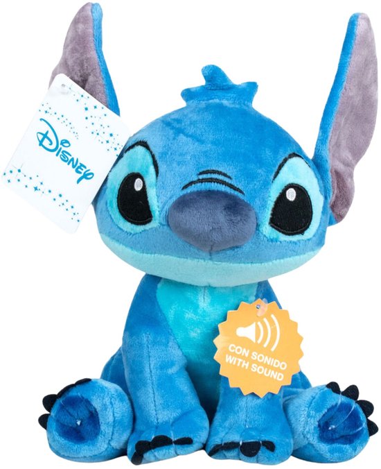 Disney - Lilo en Stitch - Stitch met Geluid - Knuffel - Play by Play - 20 cm