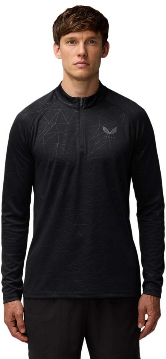 Castore Adapt Aop Sweatshirt Met Halve Rits Zwart M Man