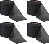 Mueller Underwrap Tape - Voetbal Sokken Tape - Scheenbeschermers tape - Zwart - 4 stuks