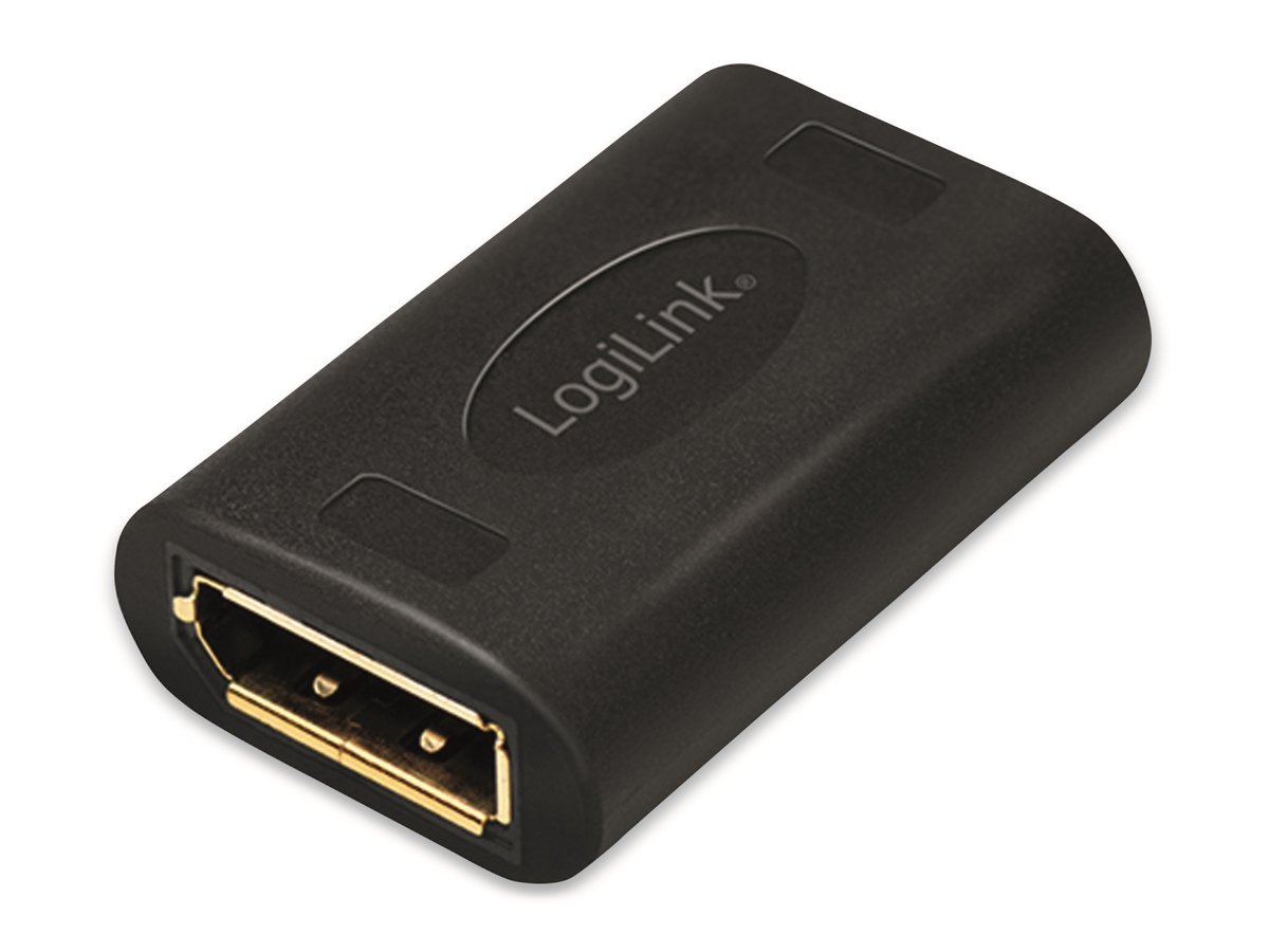 LogiLink DisplayPort AV Adapter [1x DisplayPort - 1x DisplayPort] Zwart