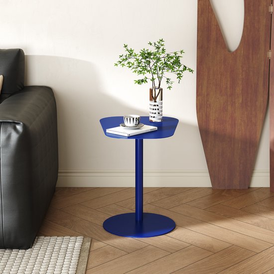 Table d'appoint Nastätten 50x50x38 cm bleu foncé [en.casa]