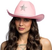 Boland - Hoed cowboy Taylor lichtroze Roze - 59 - Volwassenen - Unisex - Festival - Wild west - Western