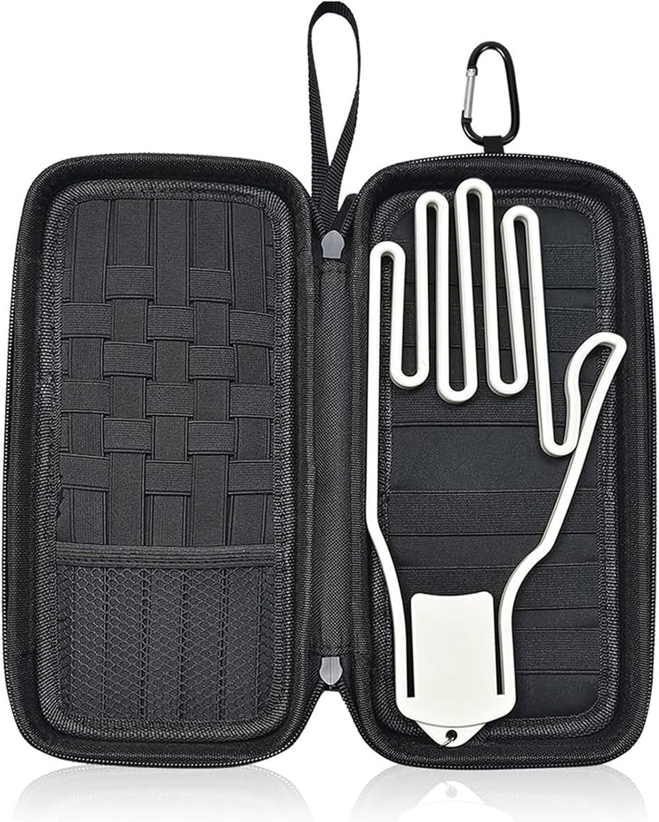 Golfhandschoenenhouder, opbergdoos voor golftassen, harde beschermdoos met handschoenvormer, vakken voor golfaccessoires en persoonlijke spullen, multifunctionele opbergtas voor golf, golfcadeaus voor mannen en vrouwen