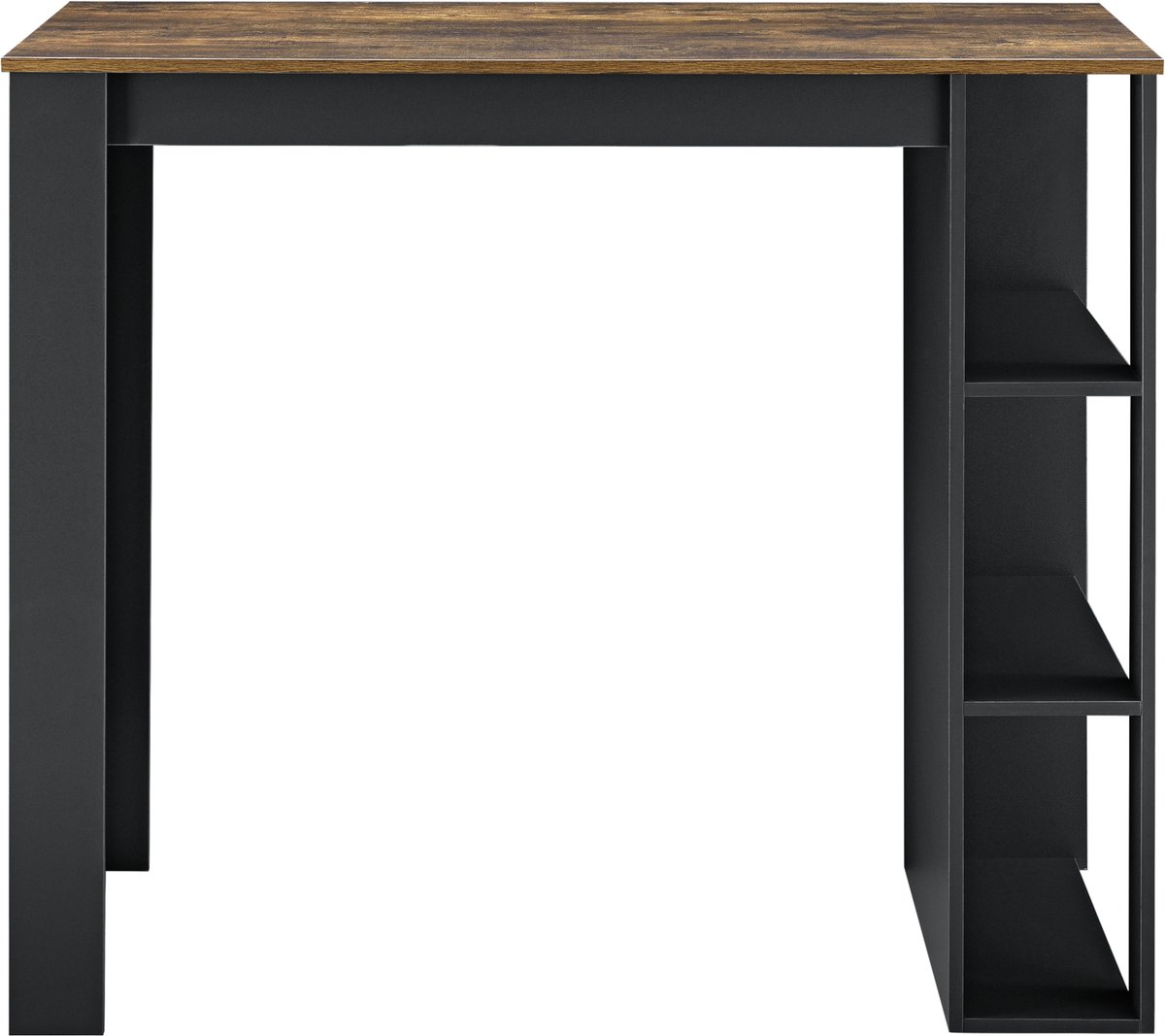 Bartafel 115x55x107 cm MDF zwart kopen