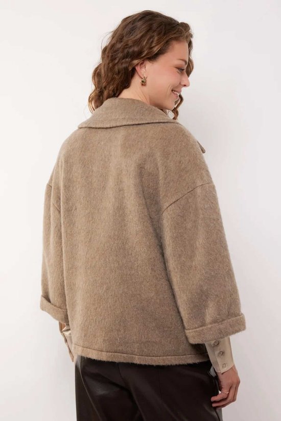 Martina Silk Top in Taupe
