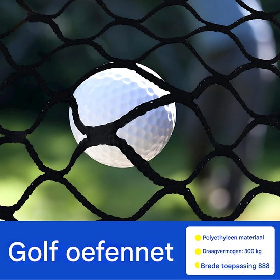 Golfoefennet - Chipping net - Golfaccessoires - Golf - 3x3m - Voor Indoor & Outdoor Training - Zwart van Merkloos — afbeelding 4