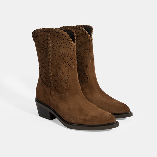DESA Bottes Daim Marron Femme Astuce de chaussure: rond Taille: 39 EU