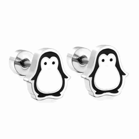 WeLoveSilver - Boucles d'oreilles pingouin pour enfants - Acier chirurgical