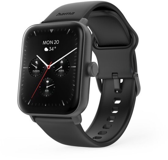 Hama 6010 Smartwatch TFT-Display Telefoonfunctie Waterdicht + GPS Zwart