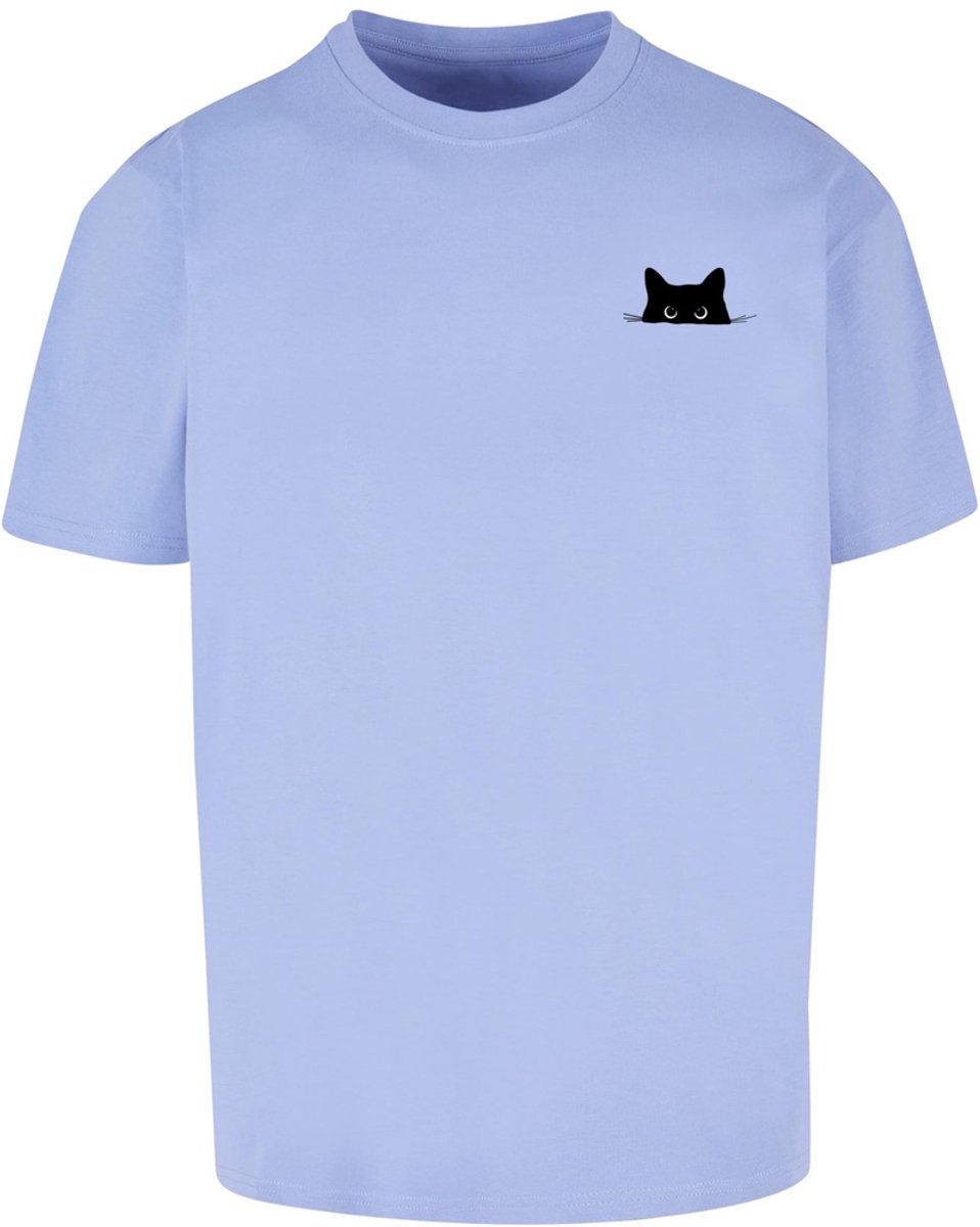 Merchcode T-Shirt Halloween Cat Tee MP0008980 Violablue-M