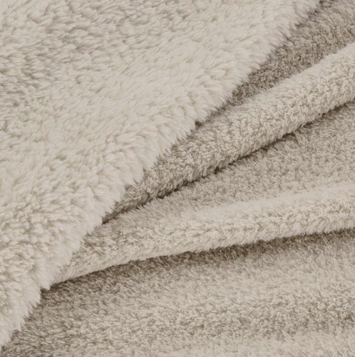 Zachte Beige Plaid Set 170x210 + 2x 70x160 cm