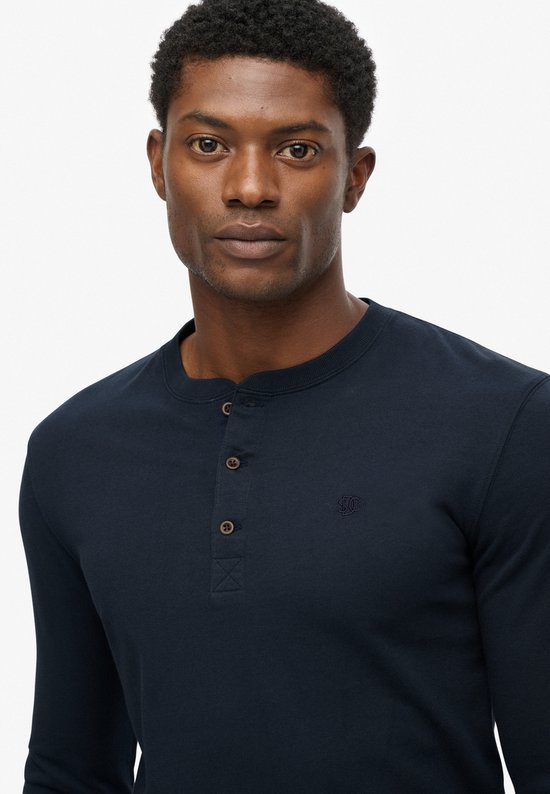 Superdry Maglia Uomo Manica Lunga Waffle Grandad Top | Jersey In Cotone, Taglia M