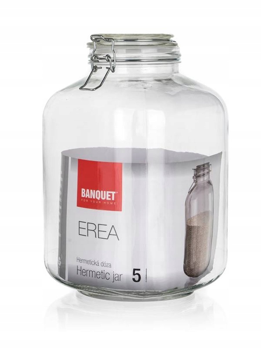 Grote glazen pot 5L met clipsluiting - ideaal voor conserveren