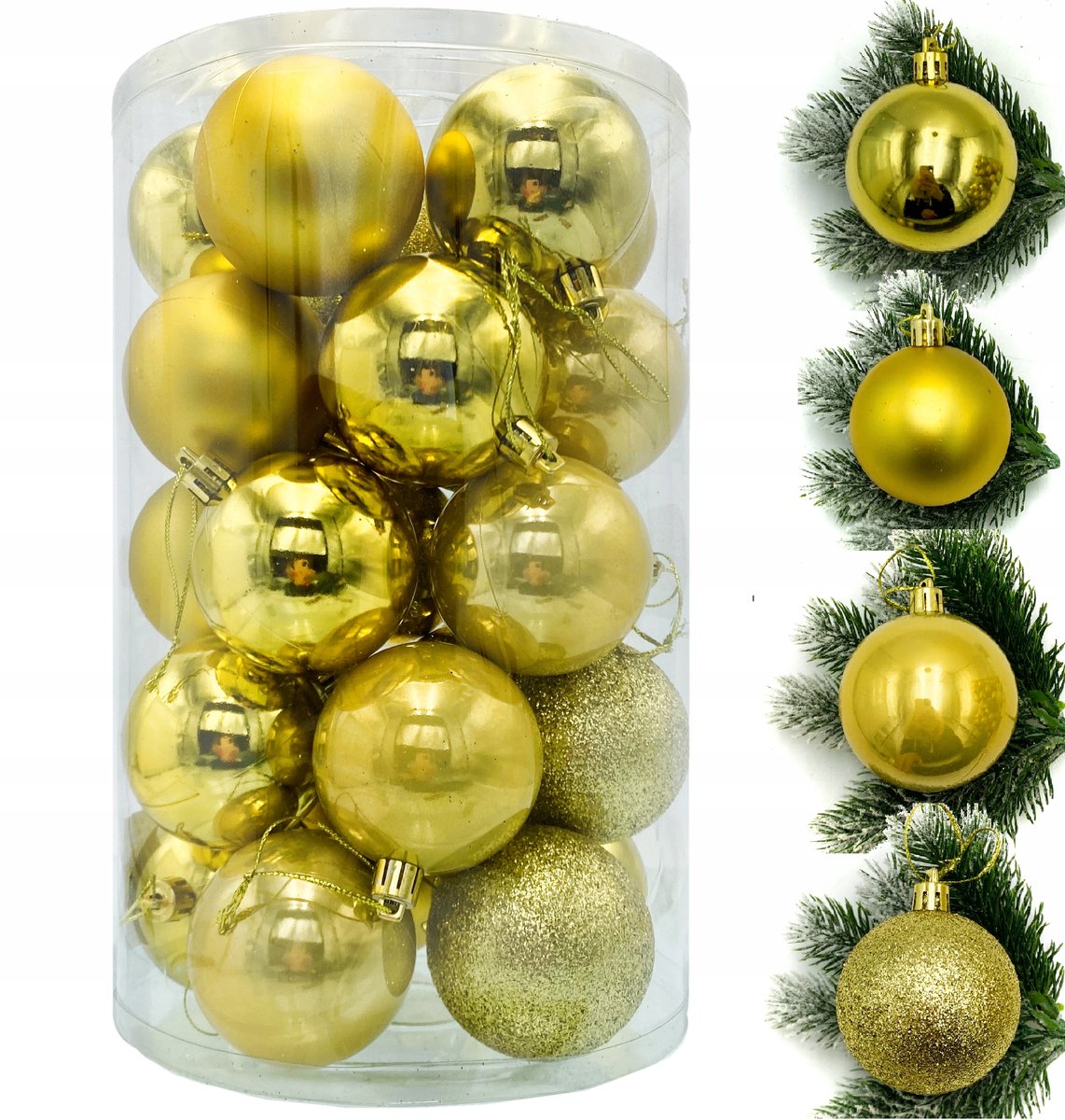 Gouden Kerstballen Set 6cm 25 stuks - Onbreekbaar & Decoratief