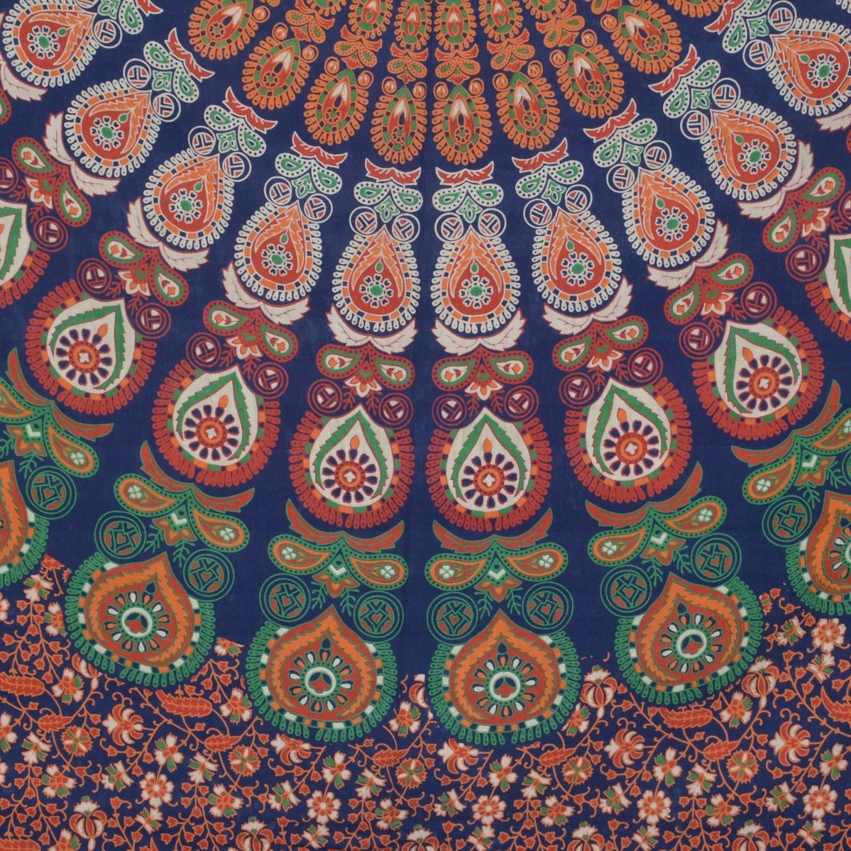 XXL Indiase Batik Mandala Plaid van Katoen - Boho Stijl