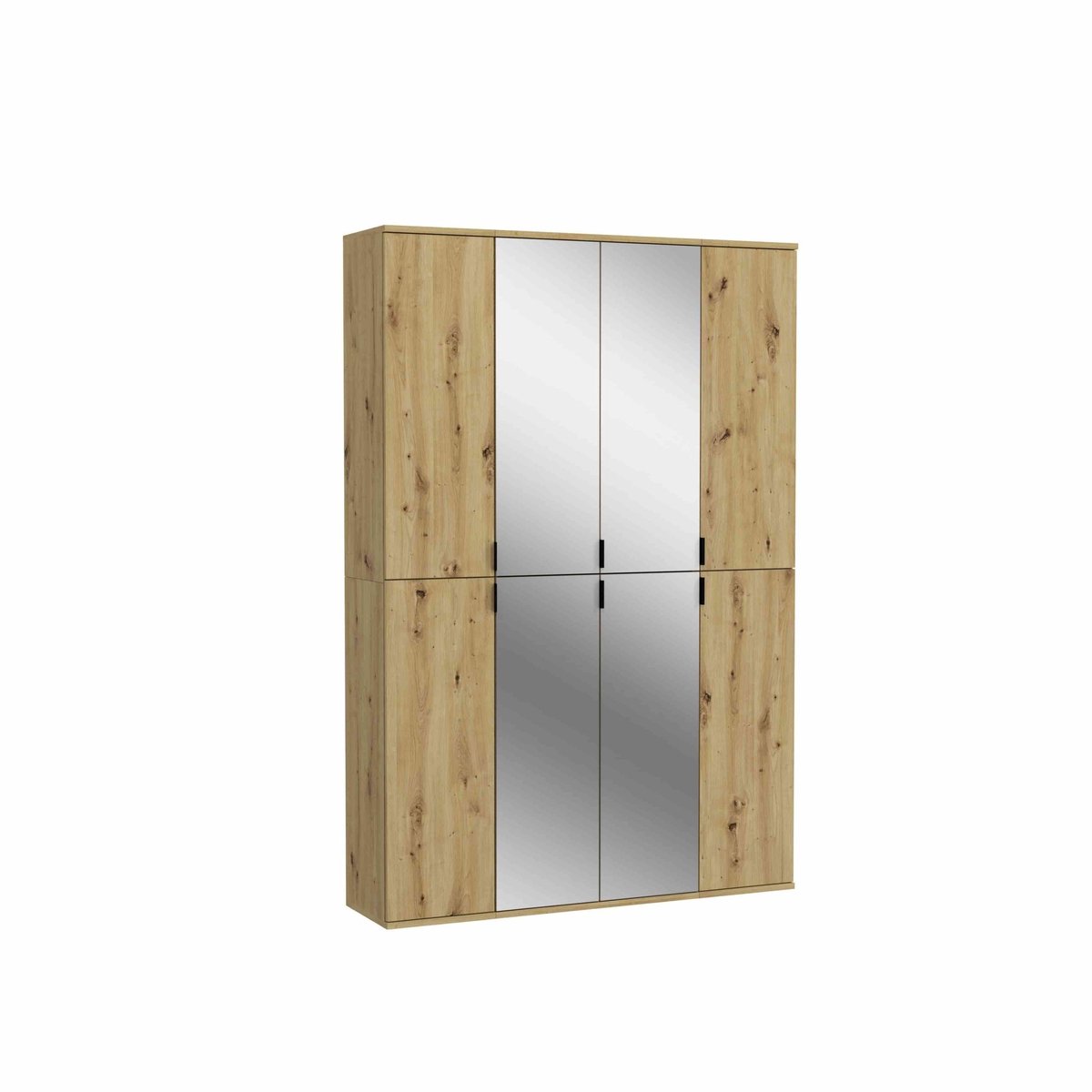 Furnilux Garderobecombinatie Projekt X - 121x193x34cm Artisan Eiche Dekor, Spiegelglas