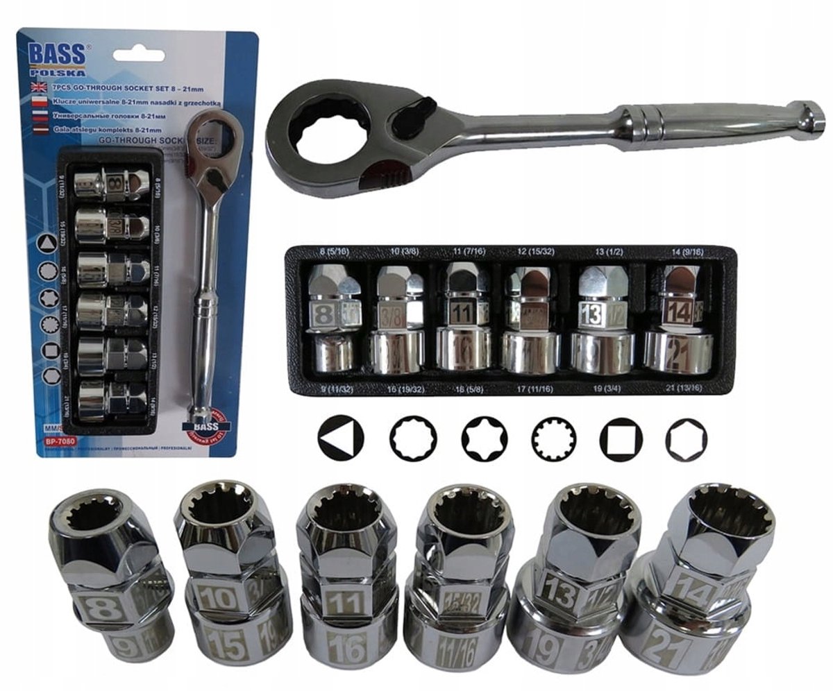 Universele Dopsleutel Set met Ratel 8-21mm