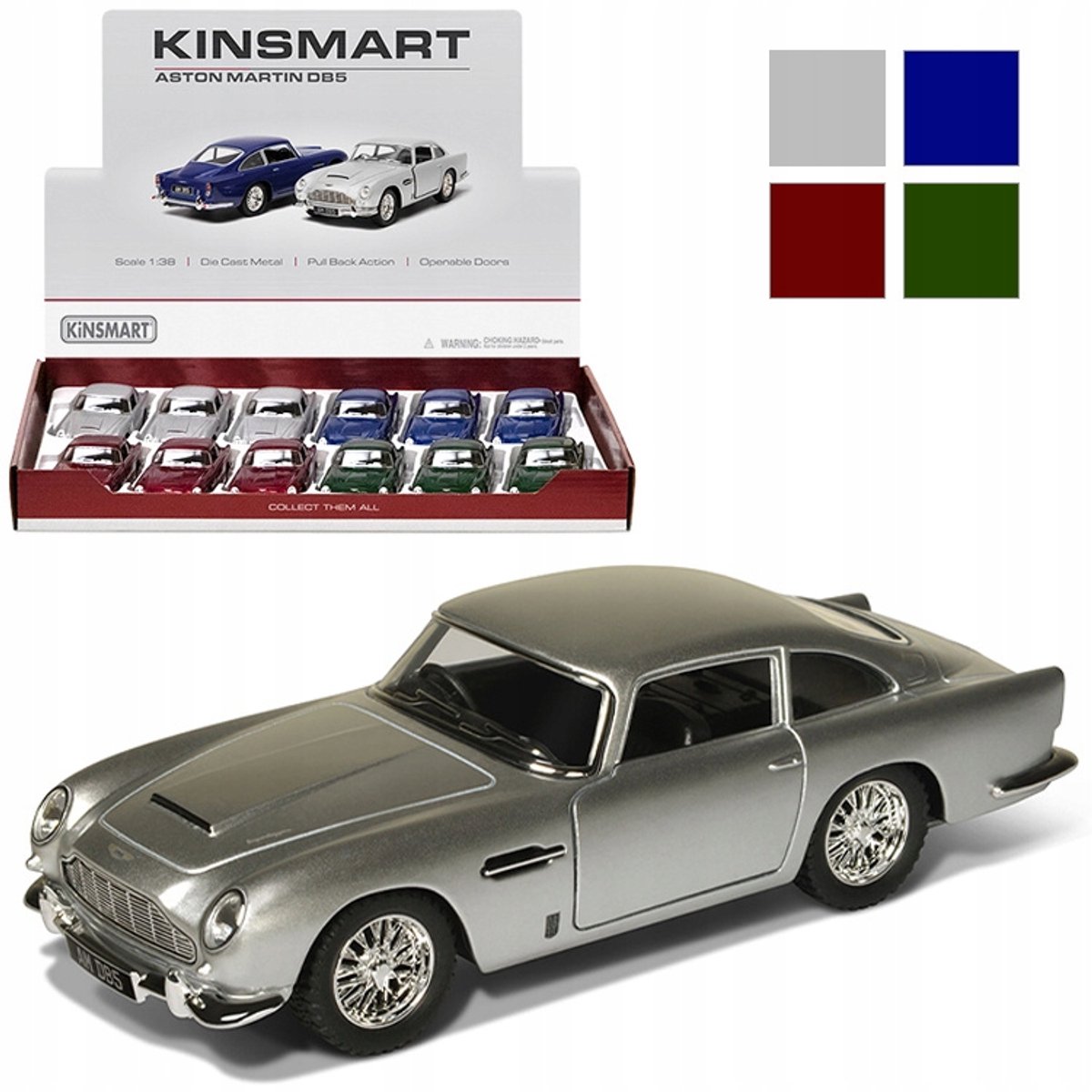 Aston Martin DB5 modelauto schaal 1:38 - metalen verzamelobject