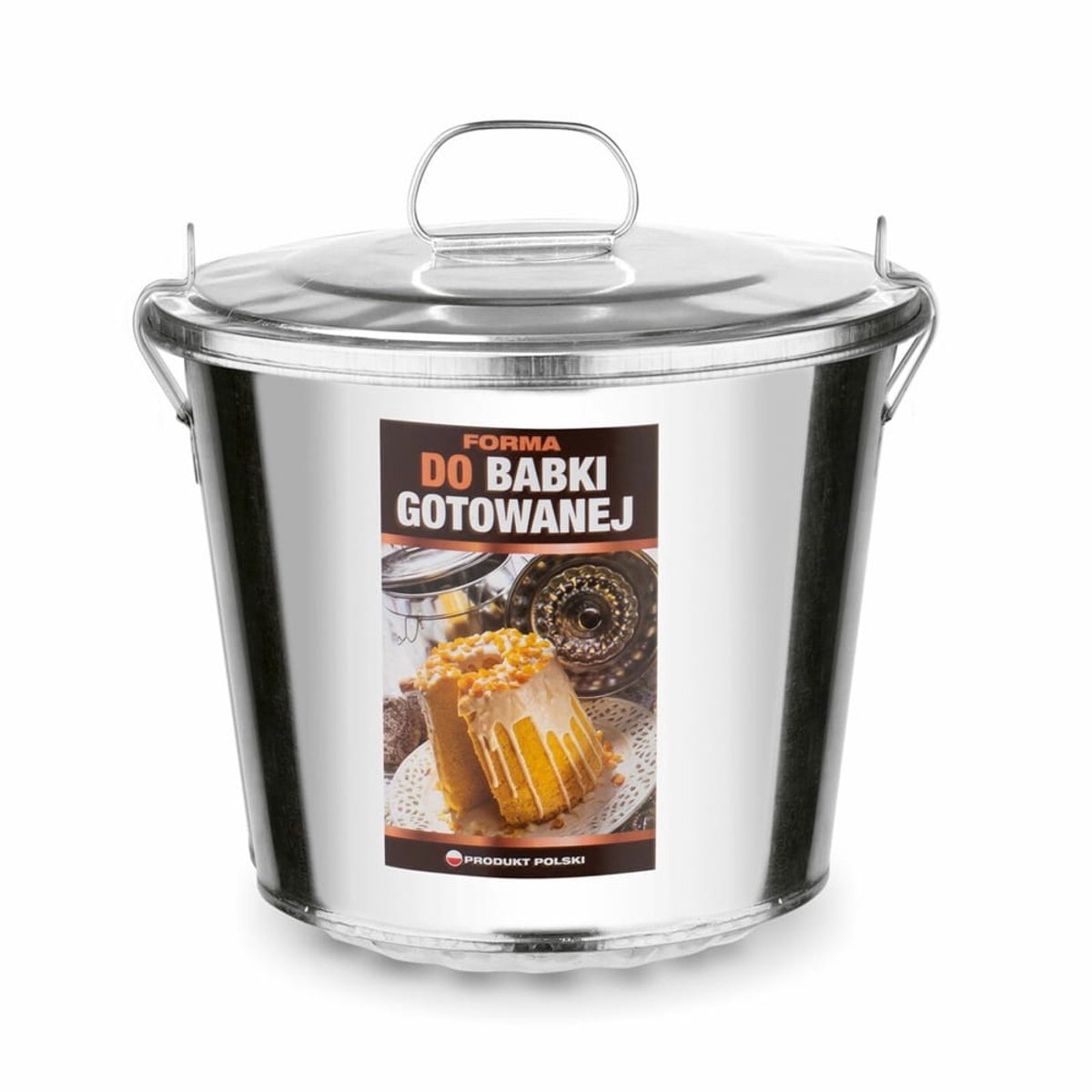 Tadar Babka Vorm met deksel - 2L - Geëmailleerd staal