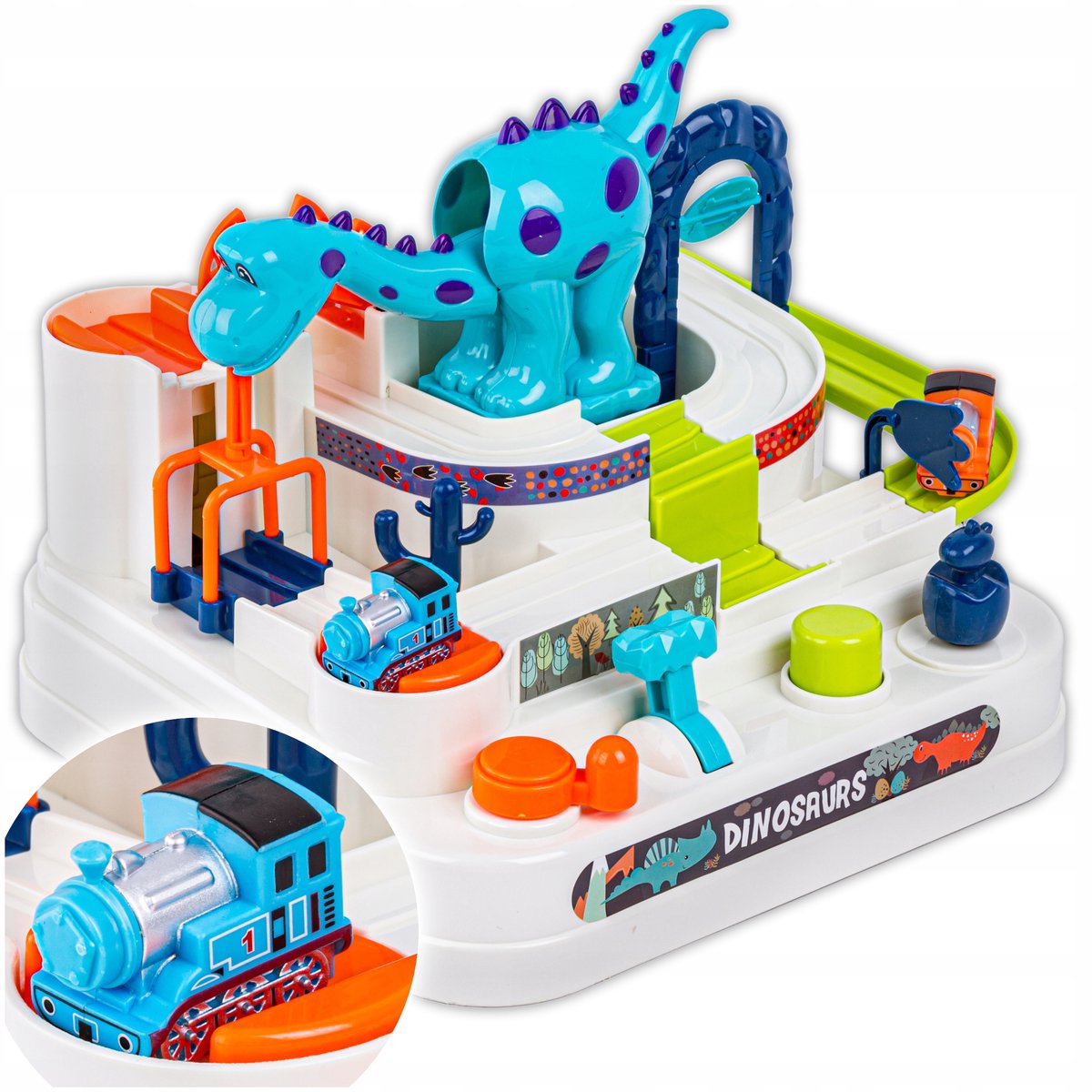 Interactieve Dino Trein Achtbaan Speelgoed voor Kinderen - Logisch Puzzel Spel