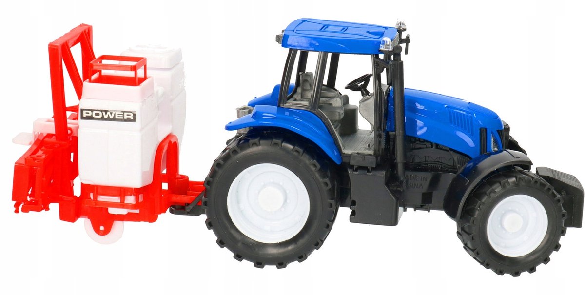 Speeltractor met Spuitmachine - 25.5 cm - Blauw of Rood