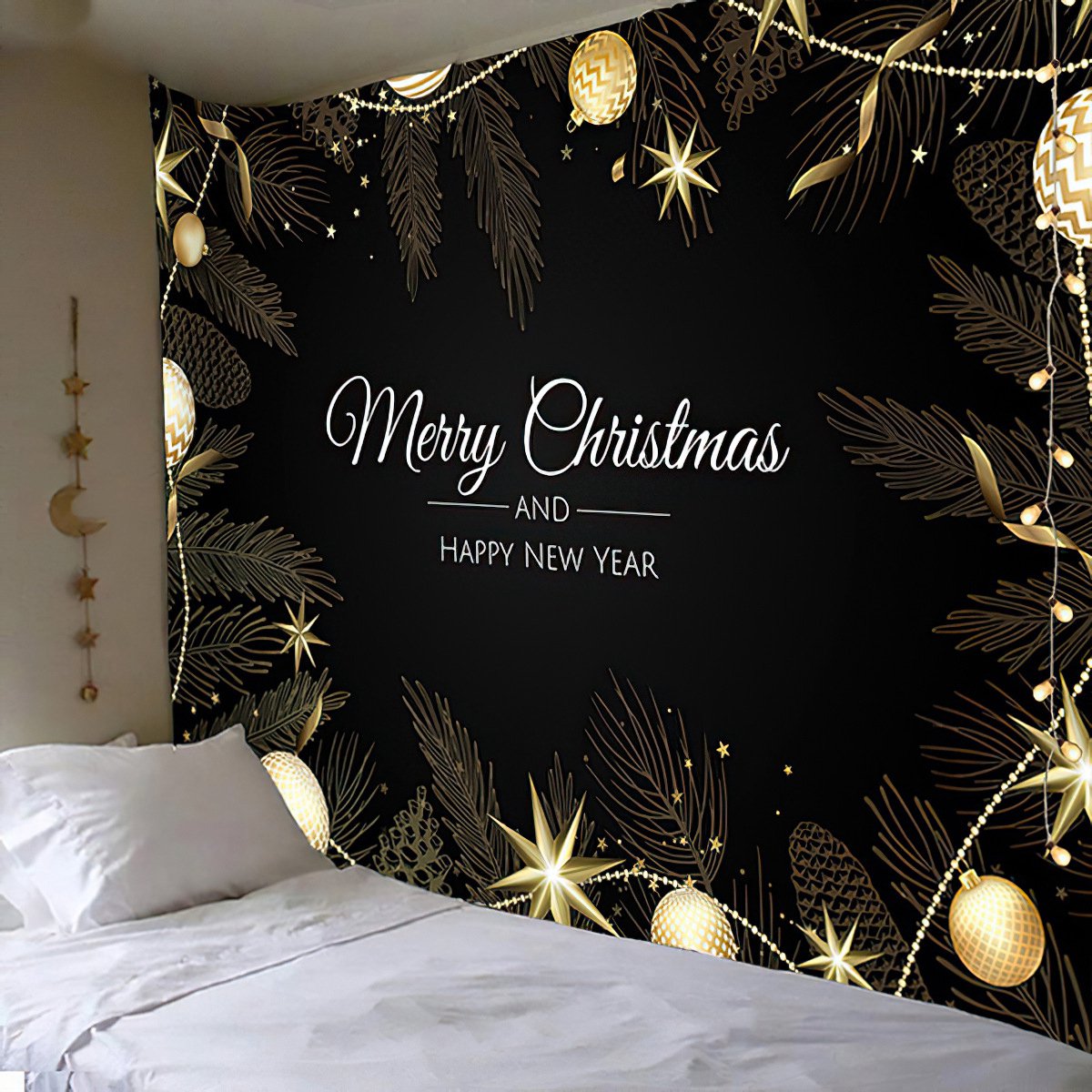 Kerst Wandkleed-95x75cm-Kerstboom Decor-Slaapkamer Achtergrond
