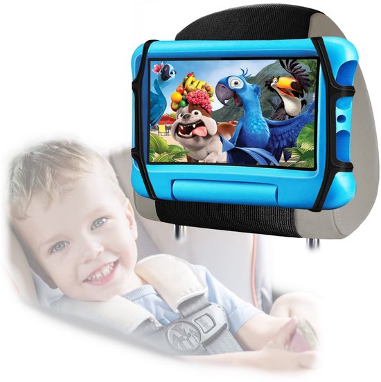 Ynkkvre - Hoofdsteun Tablet Houder - Universeel 7-11 Inch - 360° Verstelbaar - Gereedschapsvrije Montage
