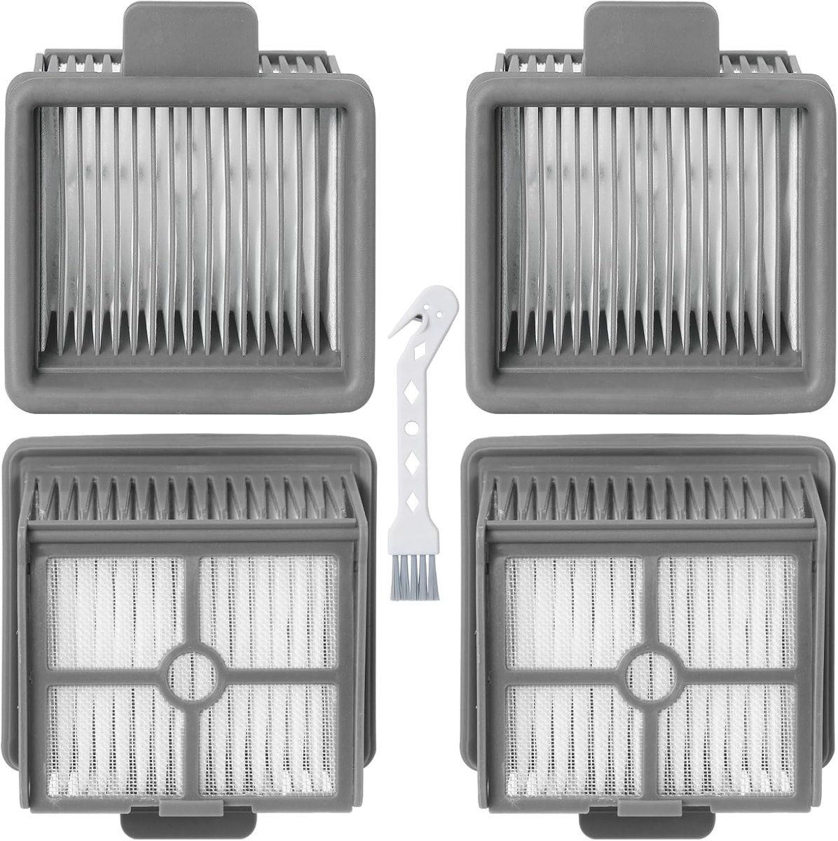 4 HEPA Filters + 1 Eendenborstel Geschikt voor Dreame H11/H11 max/H12/H12 Core/H11 Core Water & Stof Stofzuigers