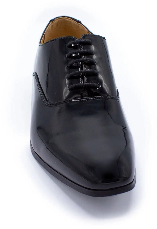 GENTS - Heren schoenen - Veterschoenen - Nette schoenen - Leer - Zwart - Maat 42/42