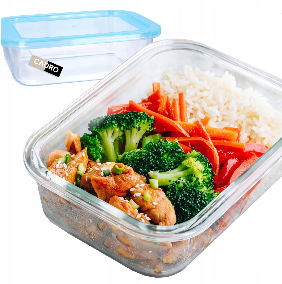 Glazen Voedselcontainer 1500ml met Deksel - Hittebestendig & Lekvrij