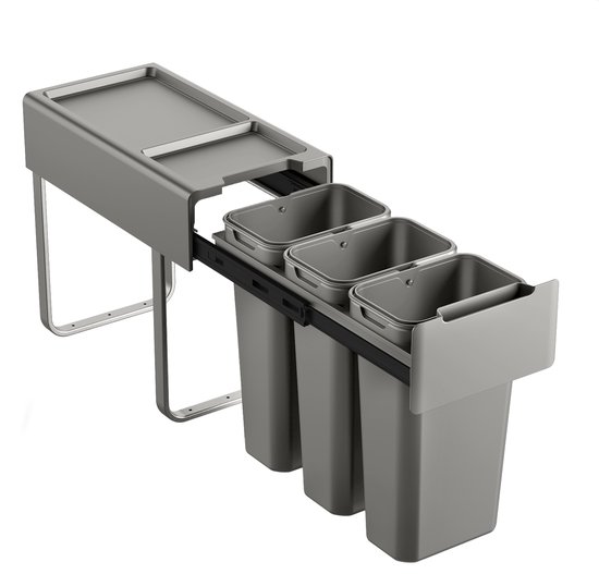 SVITA EMCombo30 Einbaumülleimer 30L (10L 20L) 2 Fächer mit