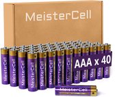 MeisterCell 40 stuks AAA Batterijen Alkalinebatterijen, Alkalinebatterij - 1,5V – LR03 – Voordeelverpakking – Extra langdurige kracht