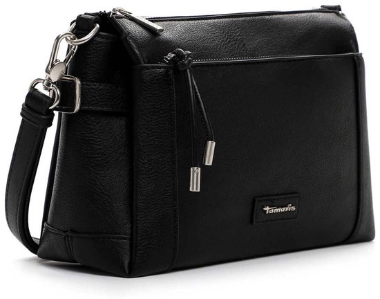 Sac à Main Tamaris TAS Glenn - Noir, 27,5 X 17 X 10 Cm - Bandoulière Ajustable Et Poignée Amovible - Polyuréthane Et Polyester - 10