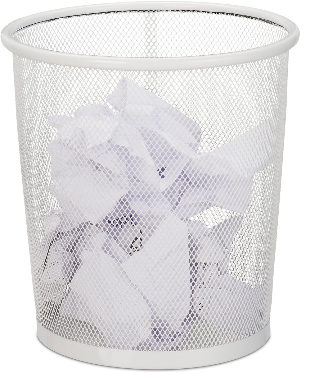 16x papiermand metaal - prullenmand - prullenbak - papierbak - 8 L - afvalbak