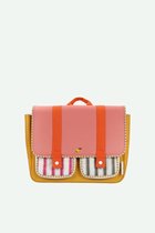 VERTBAUDET Cartable Maternelle Fille Mix Flowers – Rose Poudré – Velours & Toile Fleurie – Pratique & Adorable