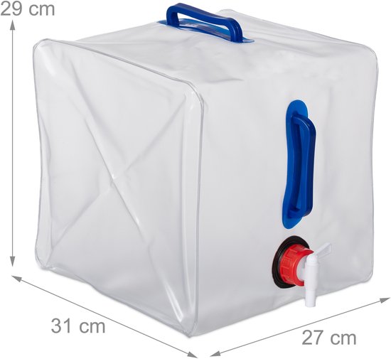 Relaxdays 8x opvouwbare jerrycan - 20 liter - water jerrycan met kraan - camping van Relaxdays — afbeelding 5