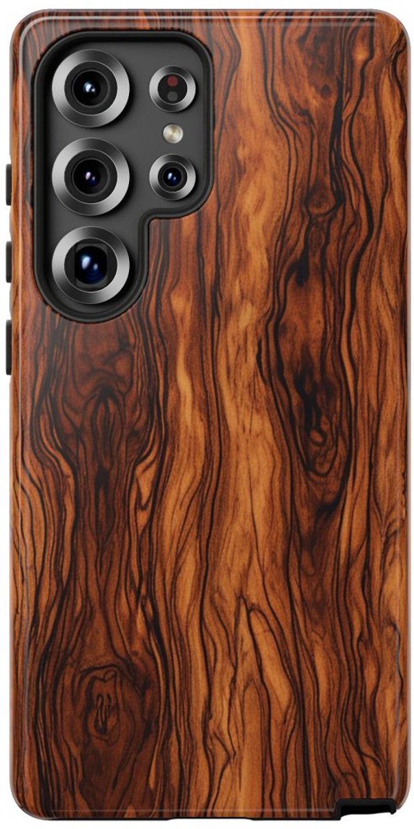 Luxe Burlhoutstructuur – Telefoonhoesje Geschikt voor Samsung Galaxy S25 Ultra