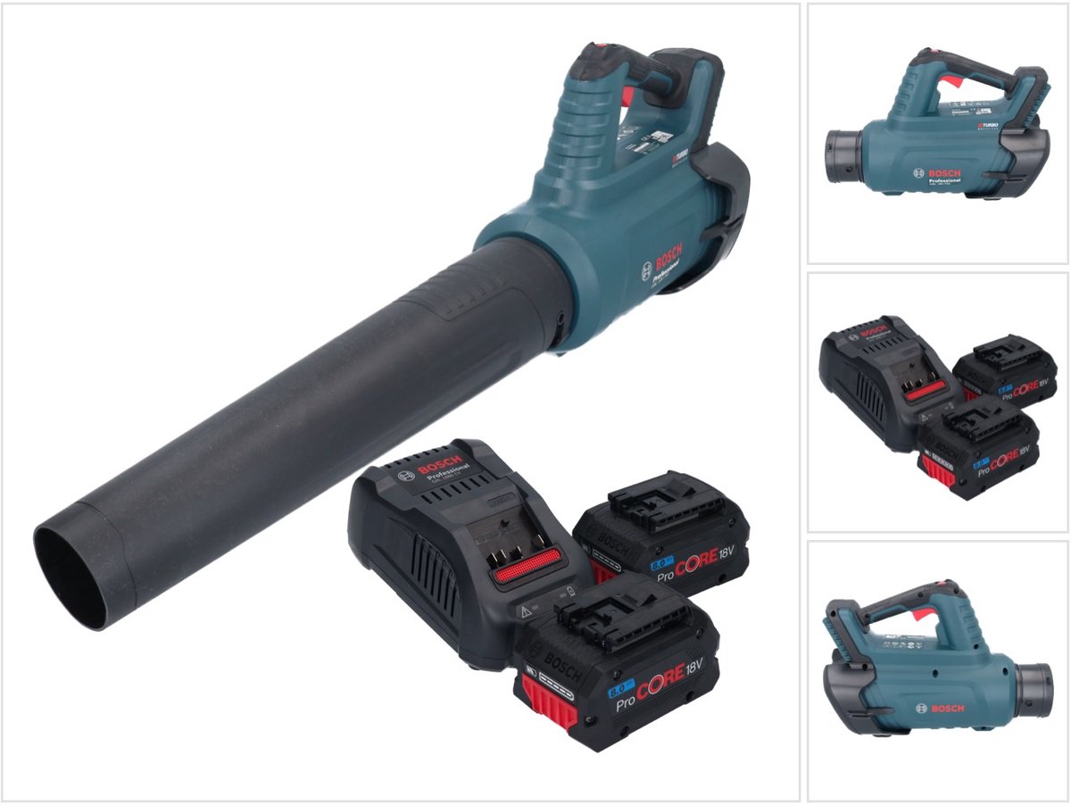 Bosch GBL 18V-750 Professionele accubladblazer 18 V BITURBO Brushless + 2x ProCORE accu 8.0 Ah + lader