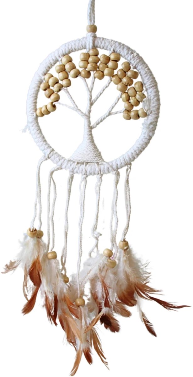 Ruben Robijn Dromenvanger - Tree of Life - beige - 12cm - Dream Catcher n.n.b