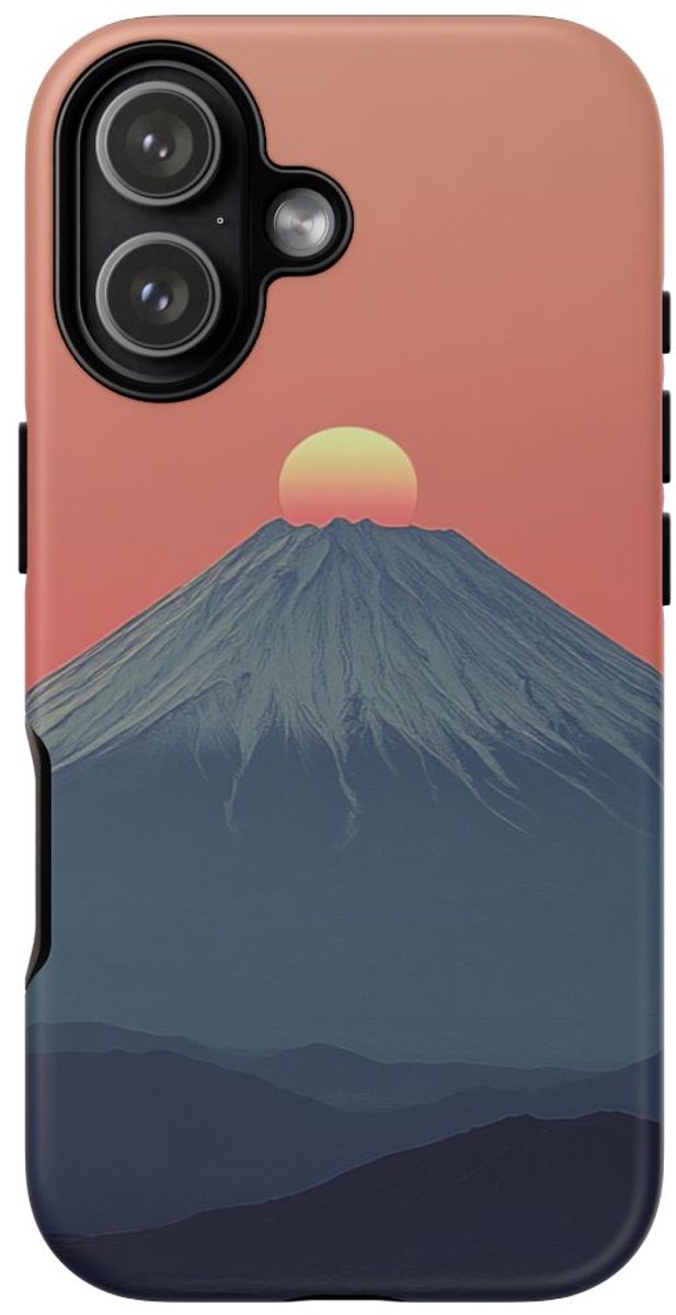 Zonsondergang Boven Bergsilhouet – Telefoonhoesje Geschikt voor iPhone 17
