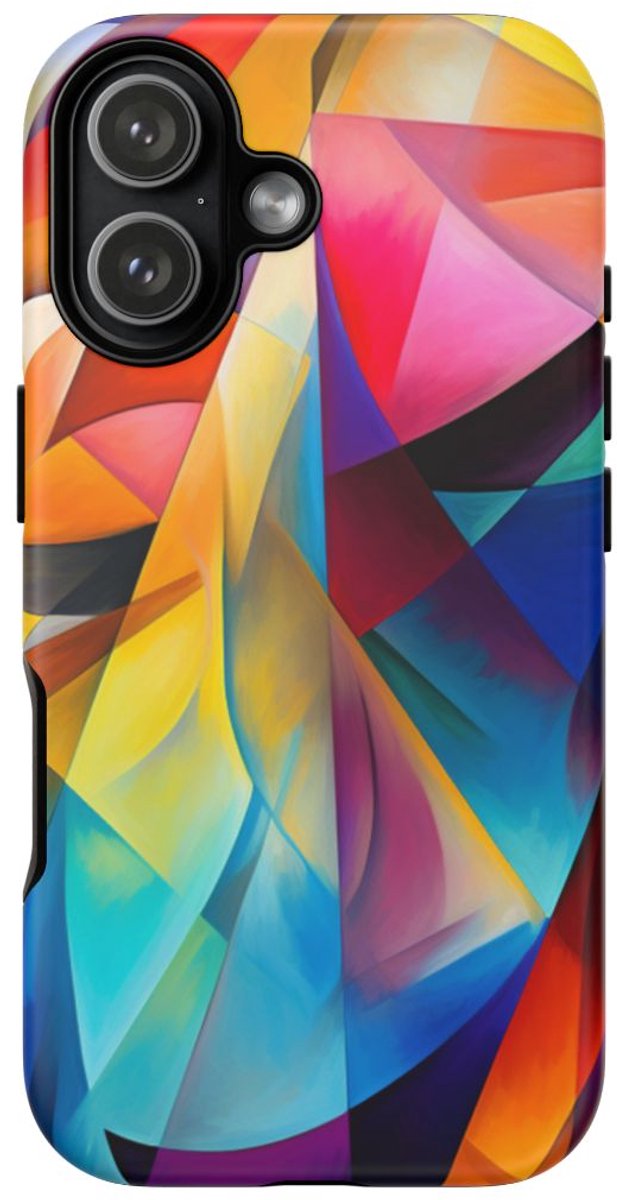 Vrolijke Abstracte Geometrische Kunst – Telefoonhoesje Geschikt voor iPhone 17