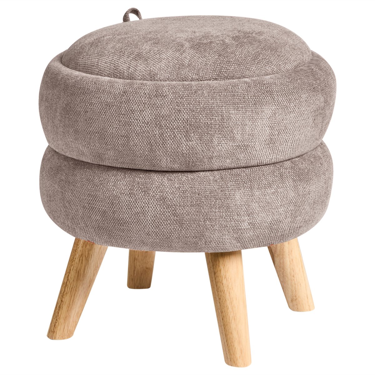 HAWLEY - Poef - Taupe - Chenille