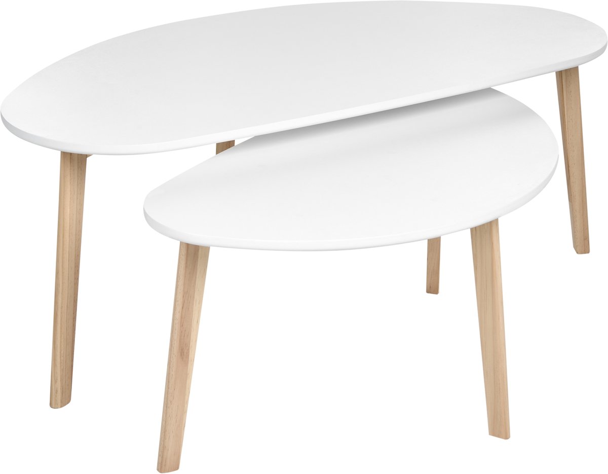 FLY - Salontafel set van 2 - Wit - MDF
