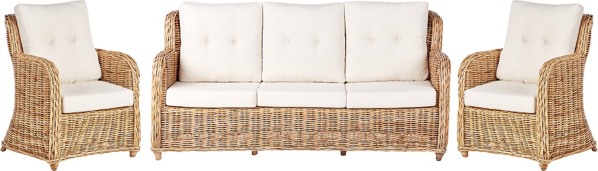 ALESSANO - Loungeset voor 5 - Gebroken wit - Rotan