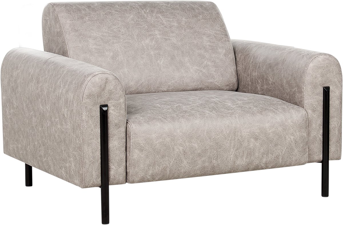ASKIM - Fauteuil - Lichtgrijs - Polyester