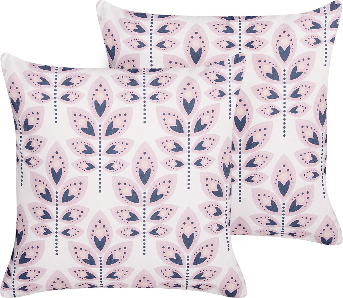 TORRETTA - Sierkussen set van 2 - Crème - 45 x 45 cm - Polyester