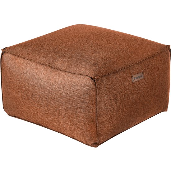 Pouf carré brun doré avec le logo Beliani.