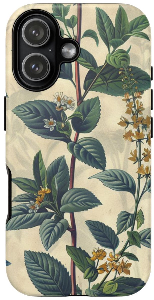 Vintage Botanisch Kruidenpatroon – Telefoonhoesje Geschikt voor iPhone 17