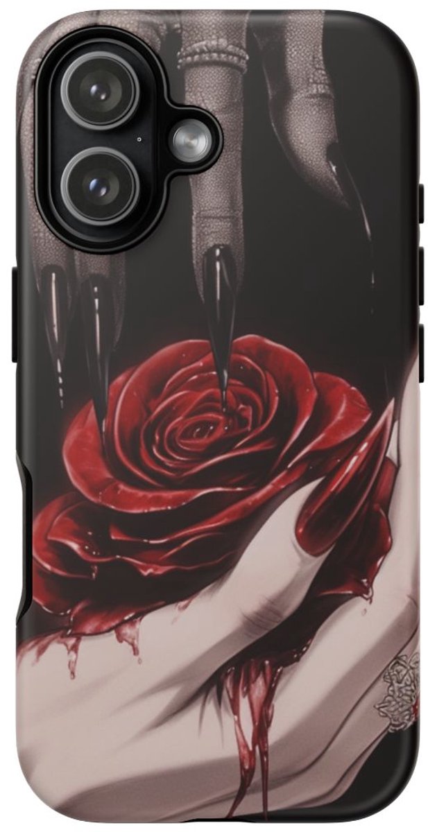 Gotische Handen met Roos – Telefoonhoesje Geschikt voor iPhone 17